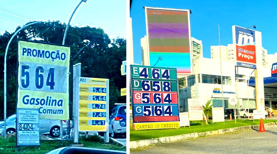 Gasolina na Bahia tem nova redução e fica quase 10% mais barata e litro já é vendido a R$ 5.64