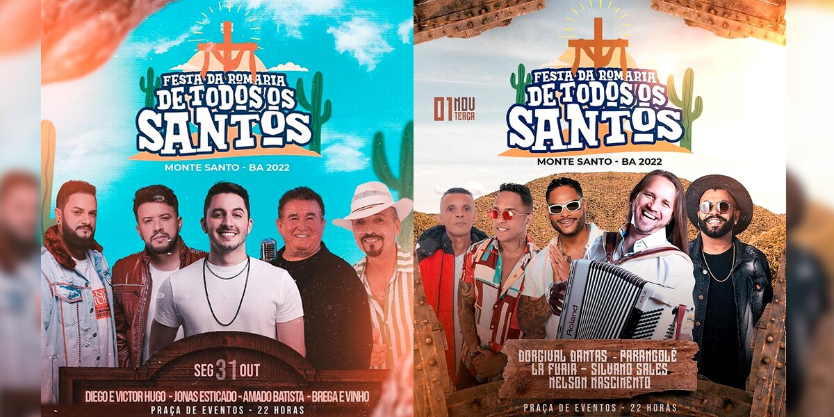 Prefeita Divulga Cartaz Oficial da Festa de Todos os Santos em Monte Santo - Bahia
