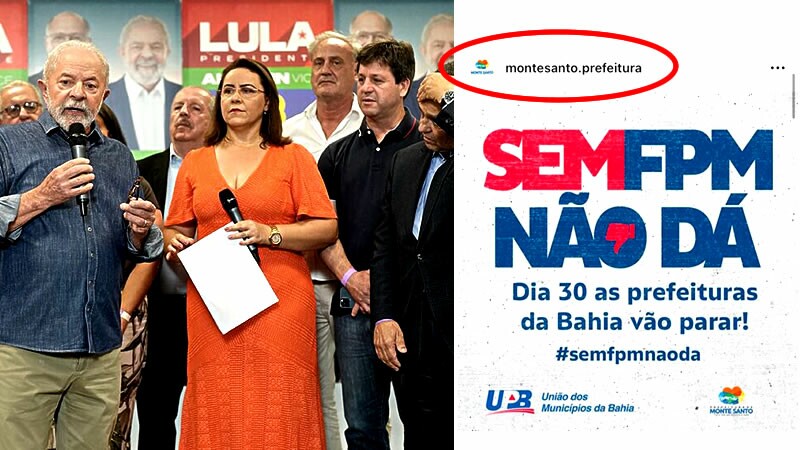 Lula Corta Quase 2 Milhões de Verbas de Monte Santo e Prefeita Pede “SOCORRO”
