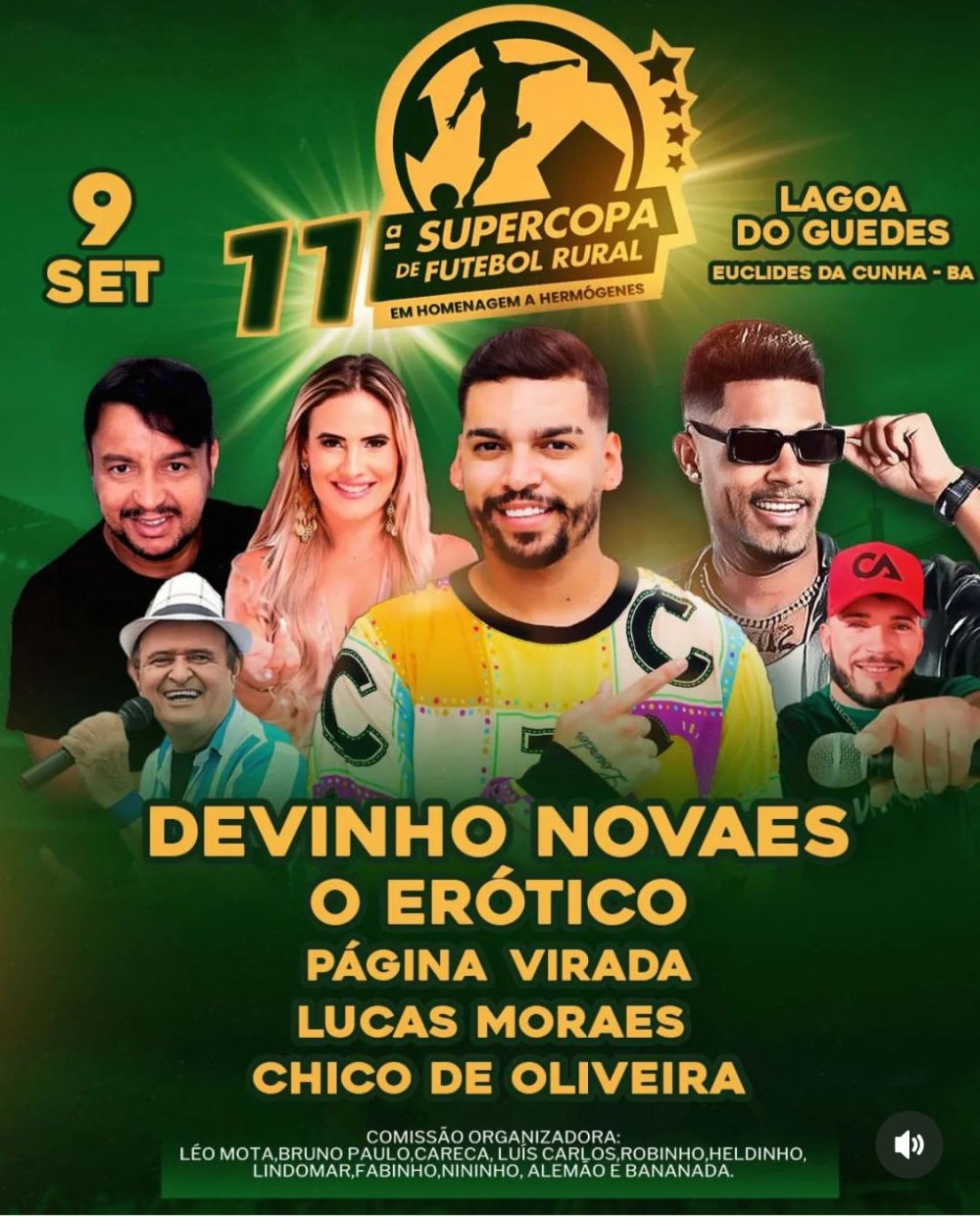 Grande final da Supercopa de Futebol Rural de Euclides da Cunha tem data divulgada e atrações confirmadas