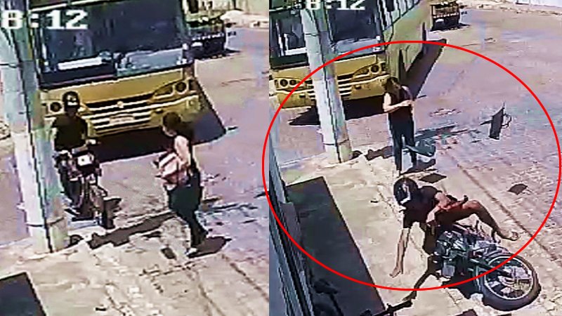 Impressionante, Professora tem livramento após quase sofrer um atropelamento em Monte Santo VEJA O VÍDEO