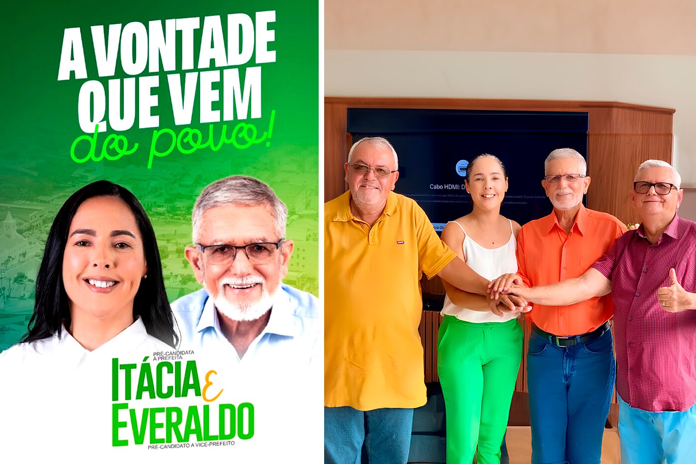 Itácia e Everaldo se unem e anunciam pré-candidatura para Prefeito e Vice em Monte Santo