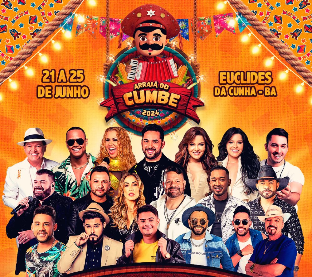 Euclides da Cunha: Prefeitura divulga atrações e programação do Arraiá do Cumbe 2024