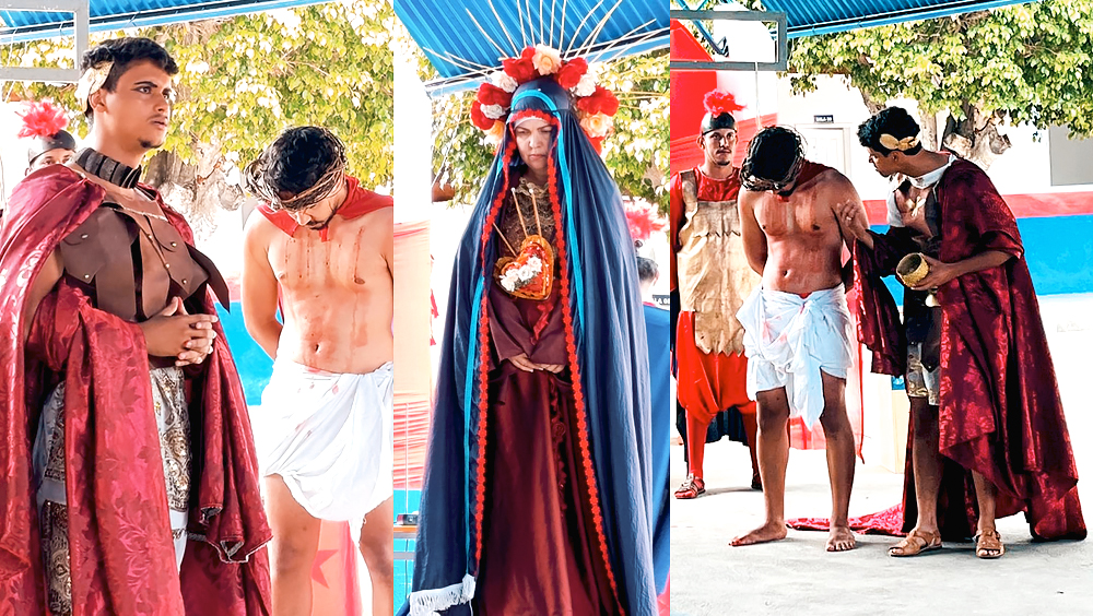 Paixão de Cristo emociona comunidade escolar no IEMS