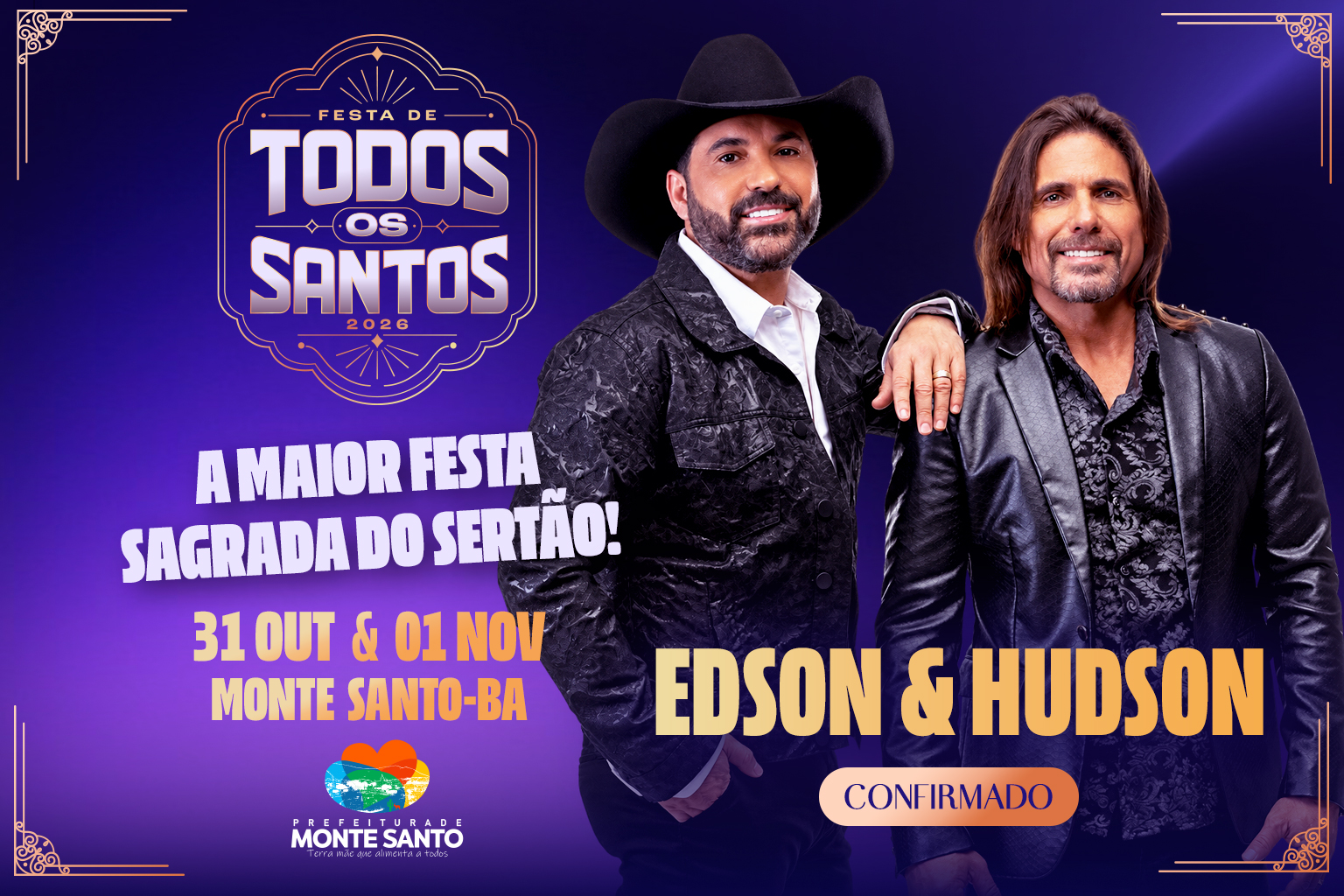 Edson & Hudson são confirmados na Festa de Todos os Santos 2026